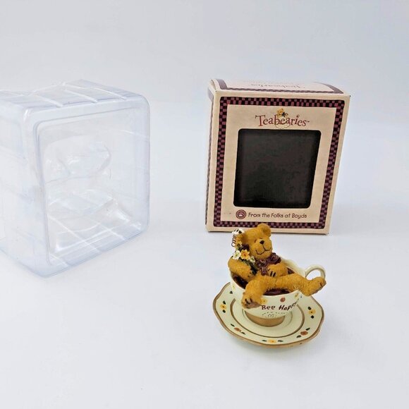 Boyds Teabearies Smiley Teabearie 24301 Bee Happy Teabearie in a Teacup Retired - Picture 7 of 10